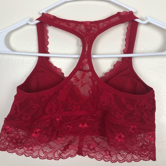 DKNY Red Floral Lace Padded Bralette - Picture 3 of 5